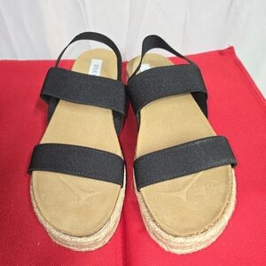 Steve Madden Black Espadrilles with Woven Sole
